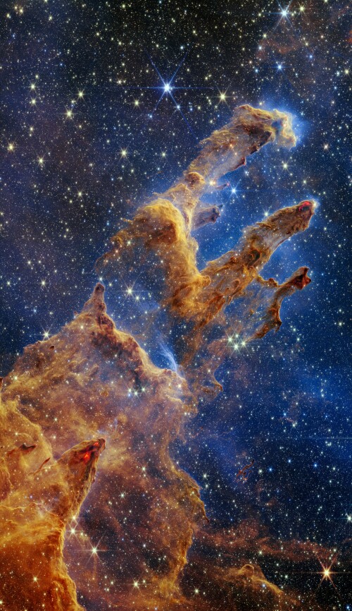 The Pillars of Creation (Webb NIRCam Image)