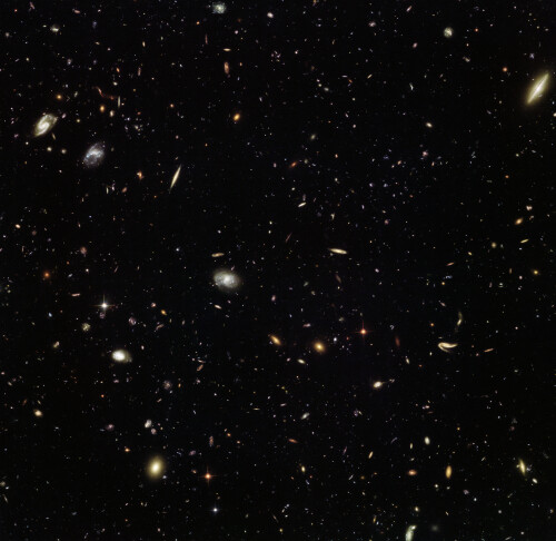 Hubble Gets in on a Galactic Gathering

Nearly as deep as the Hubble Ultra Deep Field, which contains approximately 10,000 galaxies, this incredible image from the NASA/ESA Space Telescope reveals thousands of colorful galaxies in the constellation of Leo (The Lion).